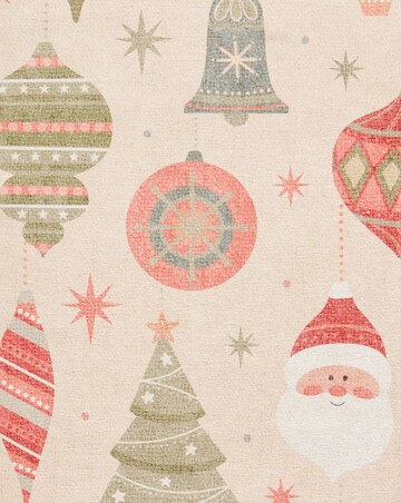 Christmas Baubles Washable Large Doormat