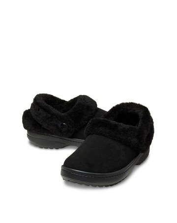 Crocs Black Classic Unfurgettable Vegan Suede Clog - Standard Fit