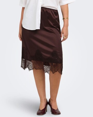 ONLY MIDI LACE SATIN SKIRT