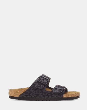 Birkenstock Arizona Leo Black Foil Print Sandals - Standard Fit (D)