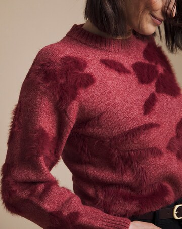 Julipa Textured Floral Knitted Jumper