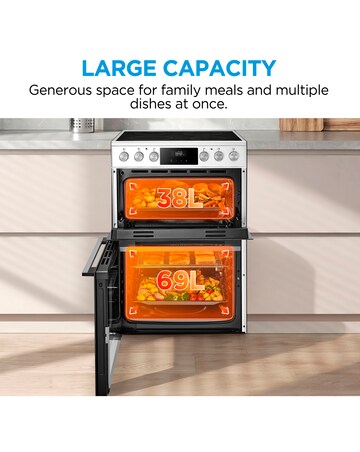 Midea 60cm Freestanding Electric Cooker - White