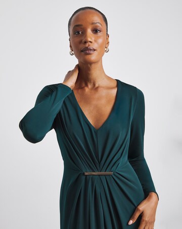 Joanna Hope Gold Trim Jersey Maxi Dress