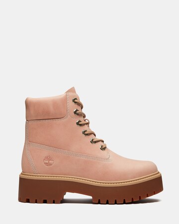 Timberland Pink Stone Street Lace Up Boots - Standard Fit (D)