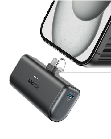 Anker Nano 22.5W 5,000mAh Power Bank with Built-In USB-C Connector - Black