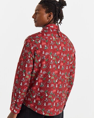 Long Sleeve Christmas Printed Shirt