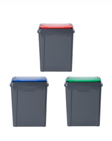 Wham Set Of 3 Recycle It 50L Slimline Bins