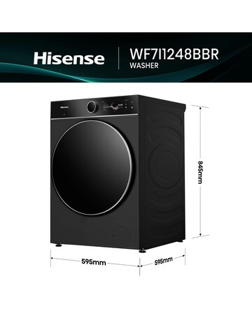 Hisense 7i 12kg 1400rpm KitchenFit Washing Machine Black