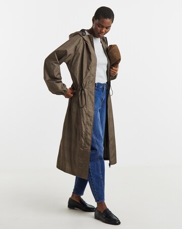 Khaki Longline Lightweight Raincoat