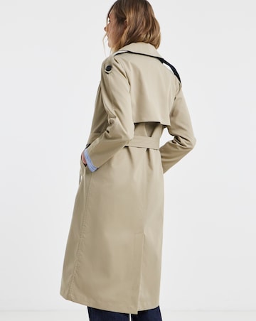 Contrast Camel Trench Coat