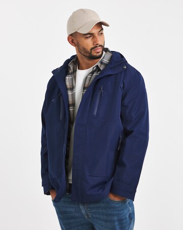 Navy Fleece Lined Waterproof Anorak