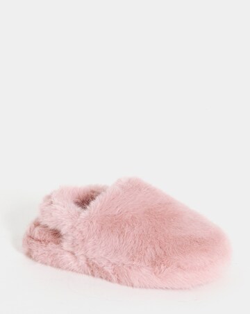 Truth Fluffy Slingback Slippers - Extra Wide Fit (EEE)