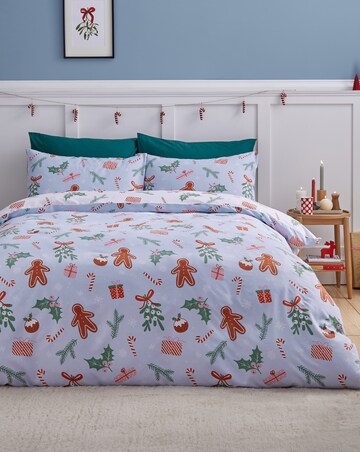Catherine Lansfield Christmas Gingerbread Duvet Cover Set