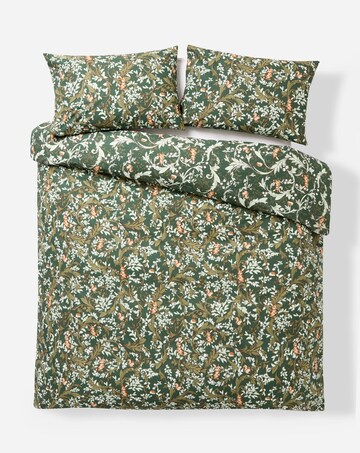 Forest Leaf Scroll Cotton Blend Duvet Cover Set