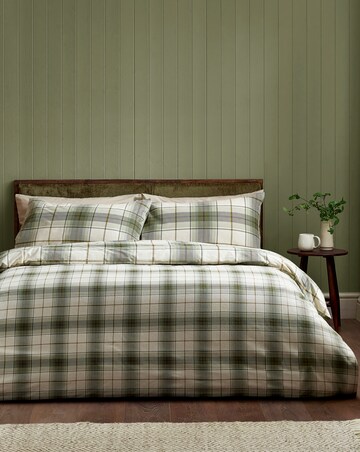 Catherine Lansfield Brushed Troon Check Duvet Cover Set