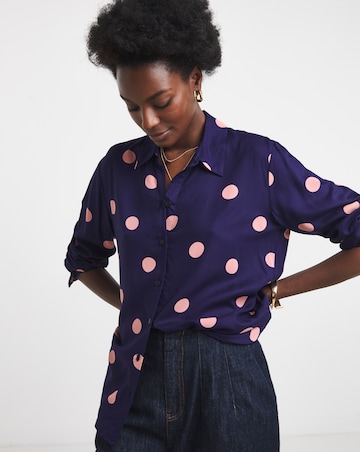 Green Spot Printed Long Sleeve Shirt