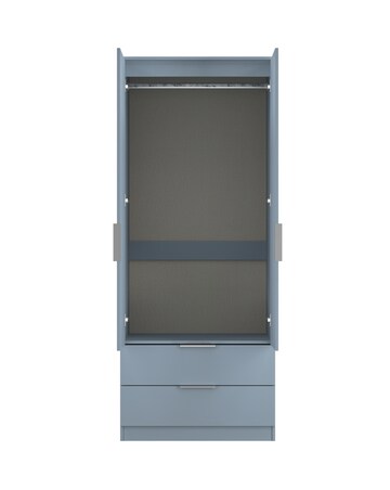 Humber Ready Assembled 2 Door 2 Drawer Mirrored Wardrobe - Kids