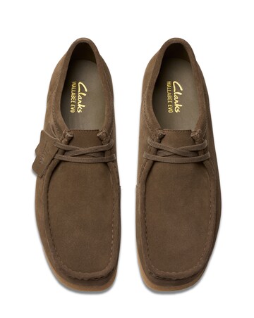 Clarks Wallabee EVO Suede Shoe - Dark Olive