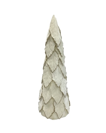 Large Glitter Leaf Ornamental Tree 43cm