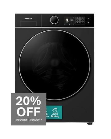 Hisense KitchenFit 5i Series WF5I1245BBR 12kg Washing Machine - Black