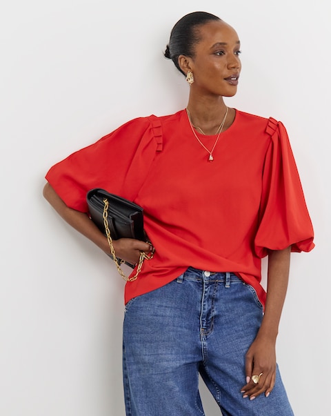 Joanna Hope Puff Sleeve Blouse