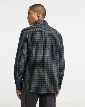Lyle & Scott Long Sleeve Tartan Flannel Shirt - Black