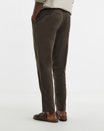 Linen Blend Elasticated Straight Fit Trouser
