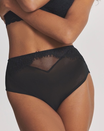 Pretty Secrets Lace Full Brief Knickers Black