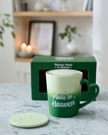 Matcha Made in Heaven Ceramic Mug with Coaster Lid