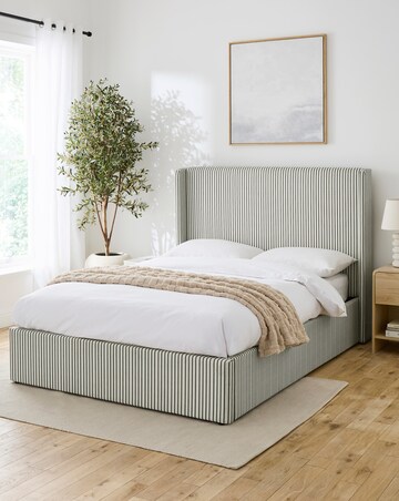 Seren Striped Ottoman Bed