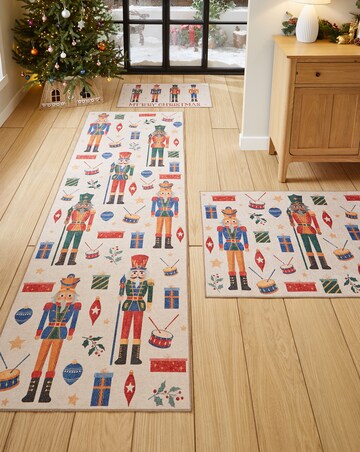 Christmas Nutcrackers Washable Runner