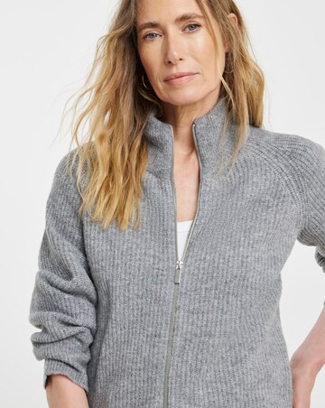 Sponge Zip Through Cardigan