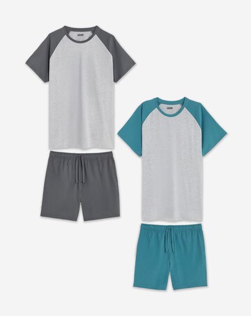 2 Pack Raglan Pyjama Set