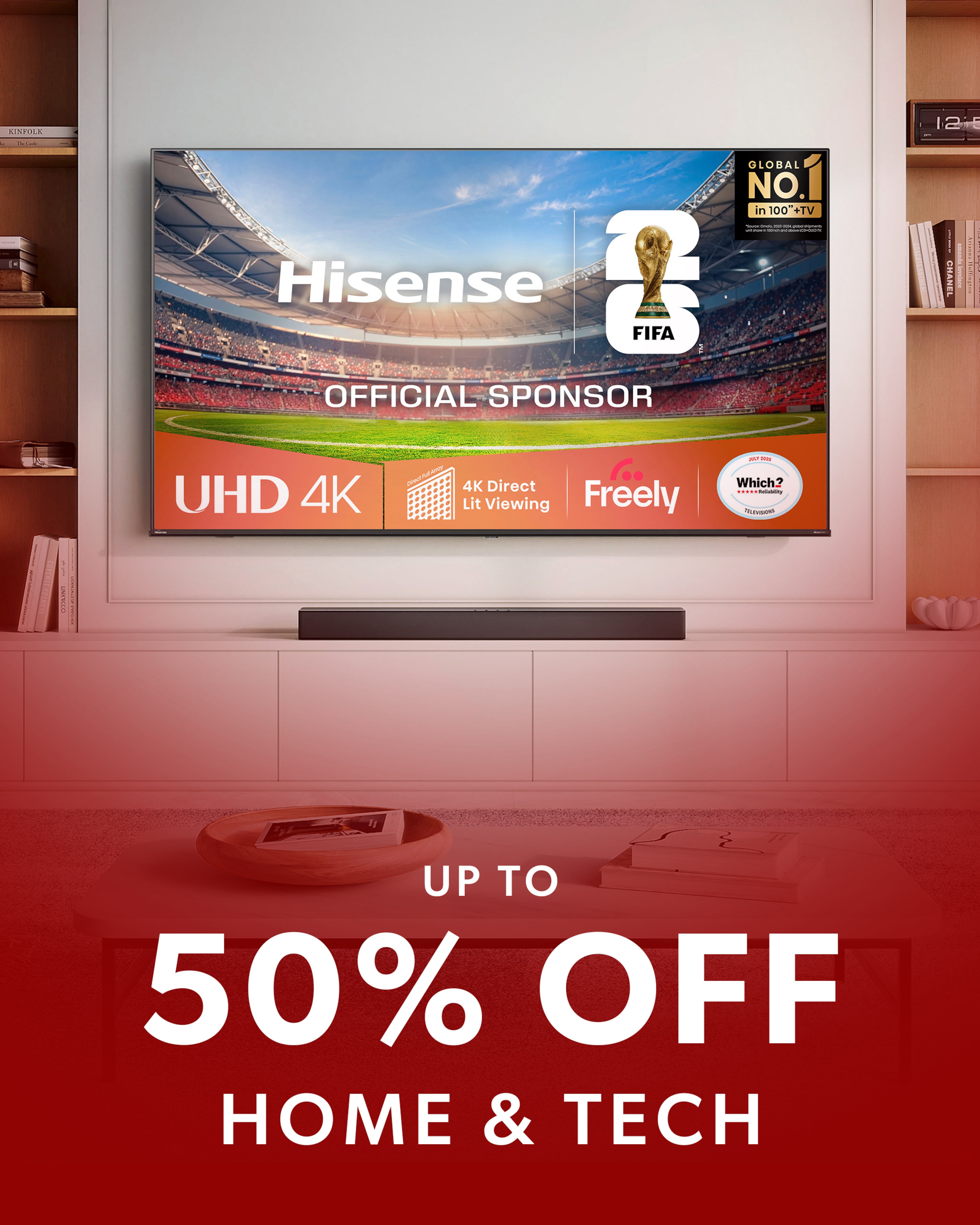 Hisense tv up to 50% off