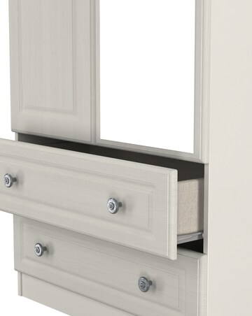 Peregrine Ready Assembled 2 Door 2 Drawer Mirrored Wardrobe - Kids