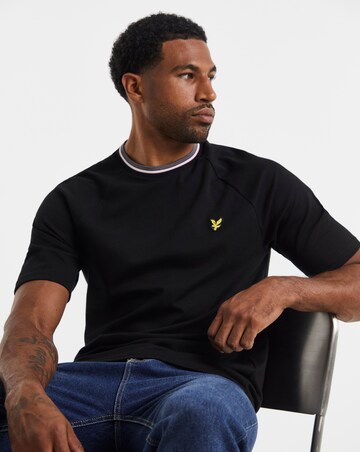 Lyle & Scott Short Sleeve Tipped Track T-Shirt - Black