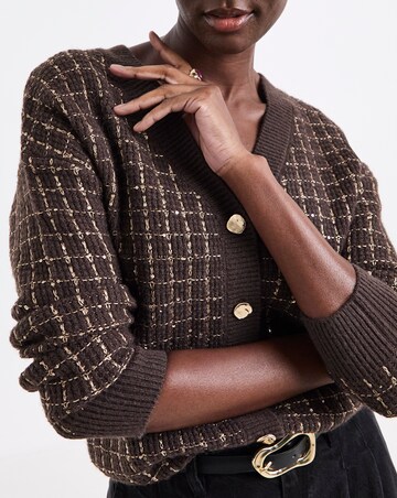Sequin Boucle Cardigan