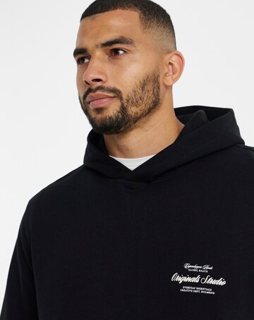 Jack & Jones Norrebro Typo Back Sweat Hoodie - Black