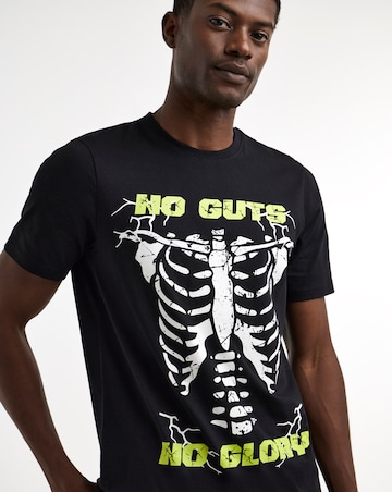 Skeleton Halloween Graphic T-Shirt Long