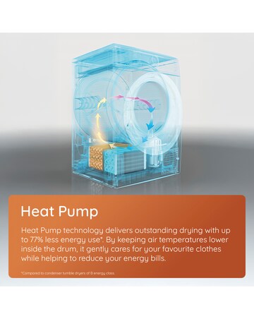 Hotpoint CHK83MWWUK Intergrated 8kg Heat Pump Tumle Dryer - White