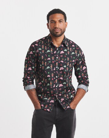 Long Sleeve Christmas Printed Shirt
