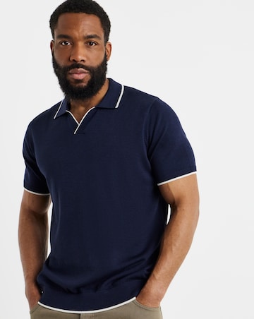 Tipped Knitted Short Sleeve Polo