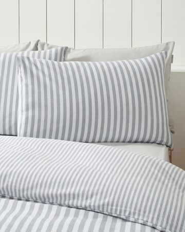 Catherine Lansfield Brushed Stripe Duvet Cover Set