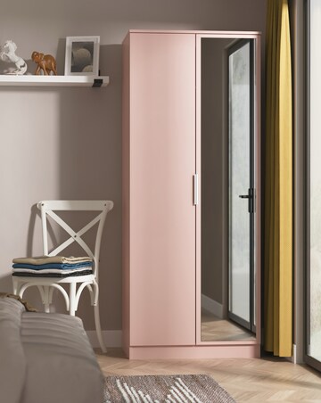 Humber Ready Assembled 2 Door Mirrored Wardrobe - Kids