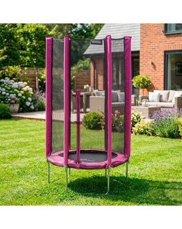 Plum 4ft Junior Springsafe Trampoline & Enclosure - Pink
