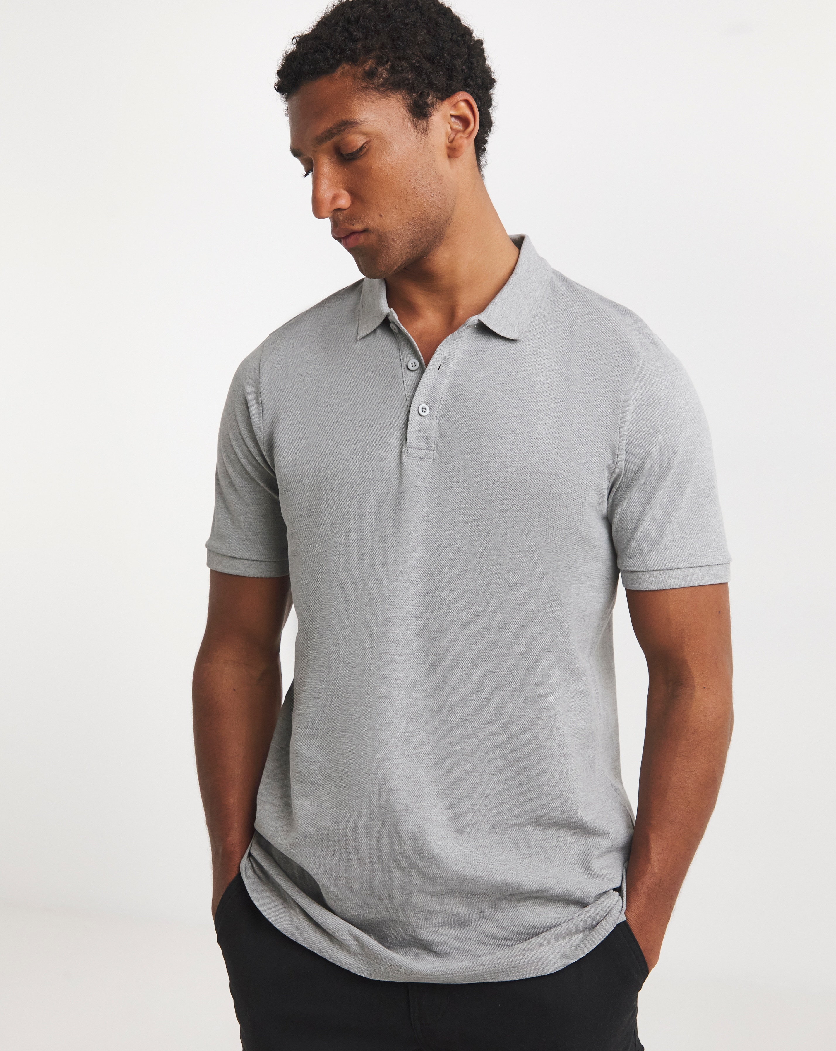 Folio Mercerised Supima Zip Polo-Navy | Ambrose Wilson