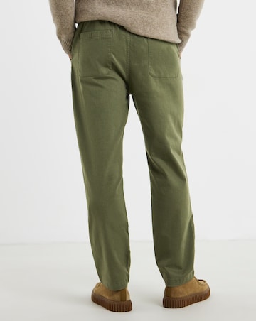 Herringbone Elasticated Waist Straight Fit Trouser