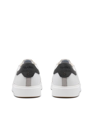 Clarks Code C Tie Leather Shoe - White