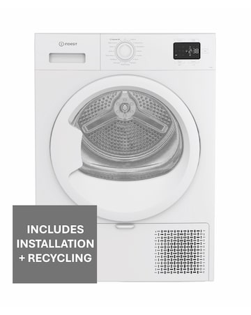 Indesit Heat Pump Tumble Dryer CYSD83DWWUK 8KG White + Installation