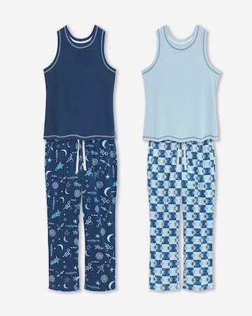 Pretty Secrets (2 Pack) Pyjama Sets Celestial/Blue
